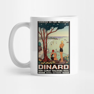 Dinard, France - Vintage Travel Poster Design Mug